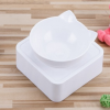 360°磁石可拆卸寵物貓碗定制貓糧喂食器白色塑料寵物碗廠家批發
