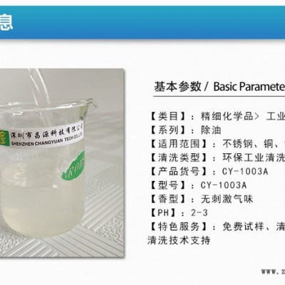 現貨 昌源供應CY-1003A環保工業清洗劑 黃銅除油劑 金屬除油除銹劑 鏡面不銹鋼清洗劑 不銹鋼除油光亮劑