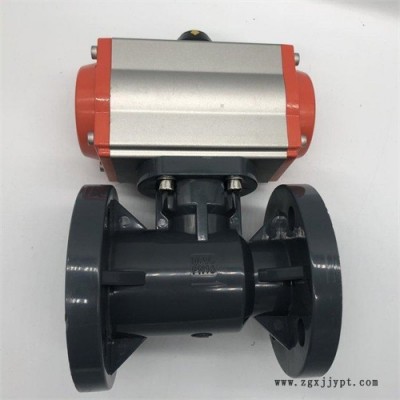 藍宣直銷 Q641F-6S氣動塑料球閥 氣動PVC球閥