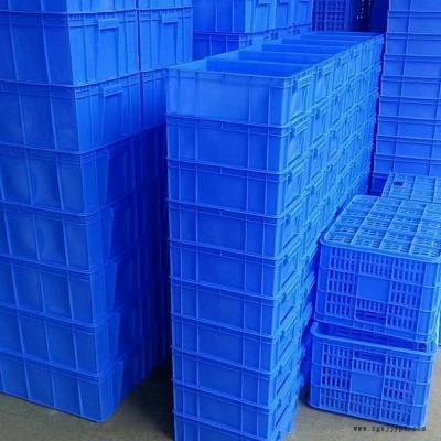 供應東莞長安廈邊銀城工業區錦廈河南工業區塑膠框周轉箱大號長方形框子收納加厚藍色膠筐收集箱物流箱