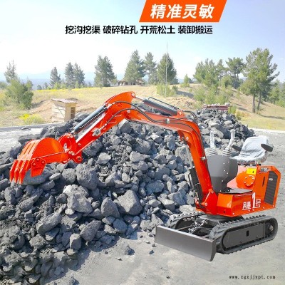 犀牛農(nóng)用挖掘機 先導操作橡膠履帶小鉤機 農(nóng)村改造風暴1號小挖機配置
