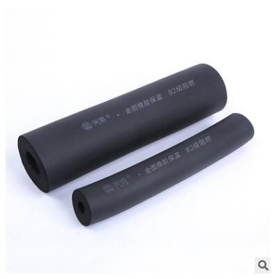 黑色橡塑保溫管現貨批發空調發泡管B2橡塑海綿管橡塑工程管廠家