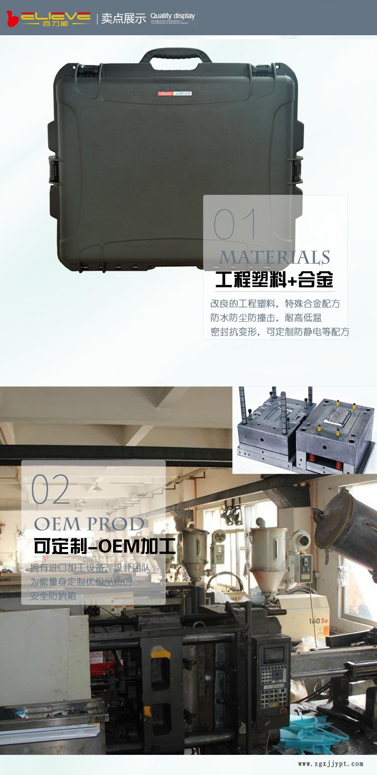 百力能3720海綿箱三防儀器設備保護防護箱儀器儀表攝影器材箱批發示例圖3