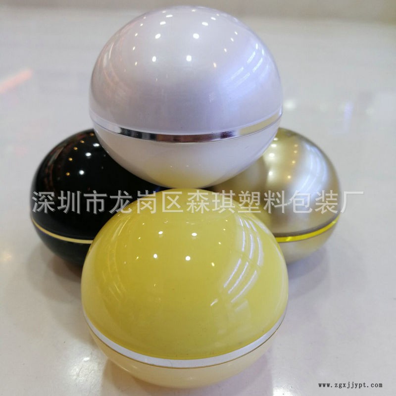 廠家直銷10克球形亞克力分裝瓶眼霜瓶面霜瓶化妝品包裝瓶現貨供應示例圖4