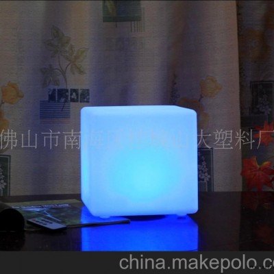加工定制發光燈箱座椅，LED休閑座椅，滾塑加工成型(圖)