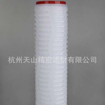 **_有機溶劑的澄清或除菌過濾、 腐蝕性及耐臭氧等液體除雜除菌過濾。聚四氟乙烯折疊濾芯_PTFE折疊濾芯
