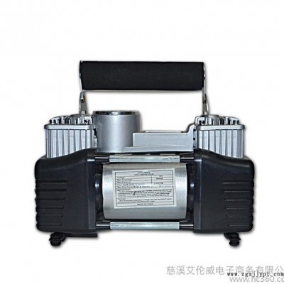 艾倫威新款特價雙缸車載充氣泵汽車輪胎打氣泵充氣機OEM定制