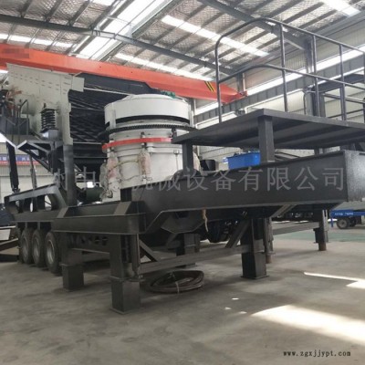 可移動式輪胎圓錐破碎機 石料線移動式破碎機 液壓建筑垃圾圓錐破