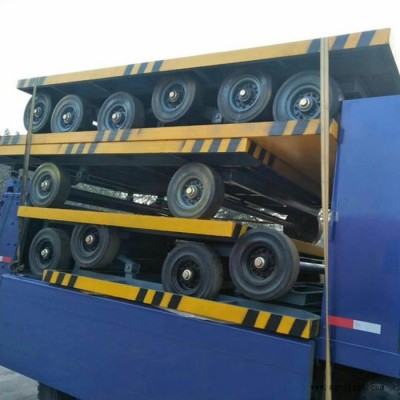 4噸小型平板車 實心輪胎平板拖車 捷茂牌廠區平板牽引車