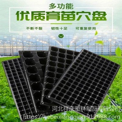 育苗穴盤批發黑色加厚蔬菜種子育苗盤塑料托盤種植育苗容器