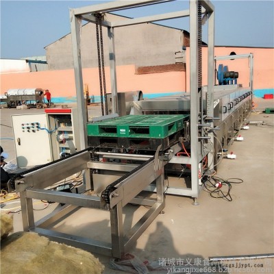 義康牌XKJ-6000型 高壓噴淋洗桶機  熱堿水去污洗盤機  醬菜筐清洗機   連續式洗盒機