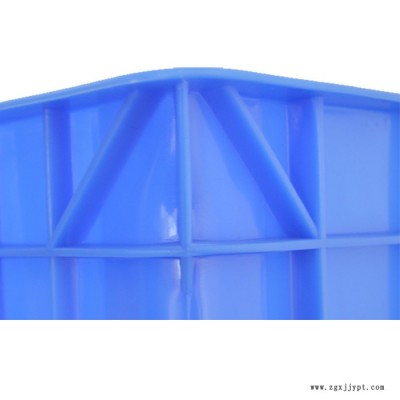 5號B款塑料周轉箱餐具消毒箱/  塑料周轉箱價格/生鮮配送箱   / 周轉箱加工定制廠家　藍色加厚加蓋子塑料周轉箱儲物箱