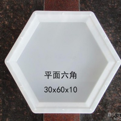 通程模具河道水利護坡模盒 30x10平面六角護坡模具 草坪磚 六棱塊塑料模具