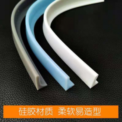 廚房臺面擋水條防水條浴室洗手臺邊緣阻水衛生間隔水可彎曲硅膠條