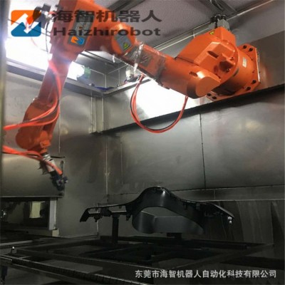 國產廣東海智噴涂工業機器人 噴涂油漆機械手應用案例視頻 噴涂機