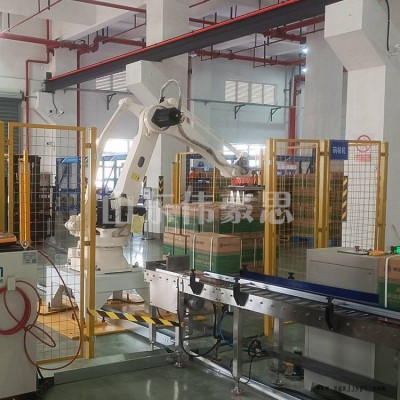 化妝棉裝箱碼垛設備 紙箱機械手碼垛機定制