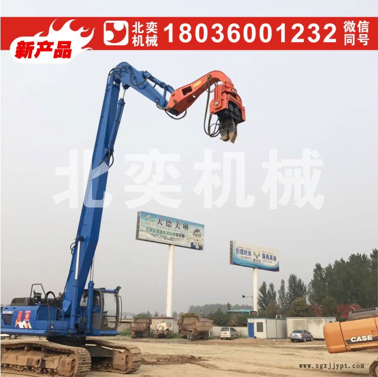 供應北奕性能可靠速度快捷高頻建筑地基打樁機打樁錘價格供應商 光伏發電樁液壓震動錘，震動打樁機，機械手震動打樁錘示例圖1